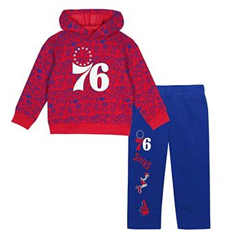 Toddler Red Philadelphia 76ers Give and Go Pullover Hoodie and Sweatpants Set