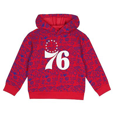 Toddler Red Philadelphia 76ers Give and Go Pullover Hoodie and Sweatpants Set