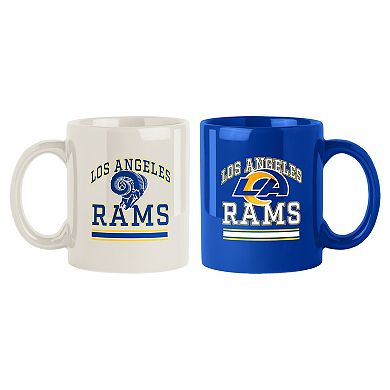 Los Angeles Rams 2-Pack 15oz. Checkered Wordmark Mug Set