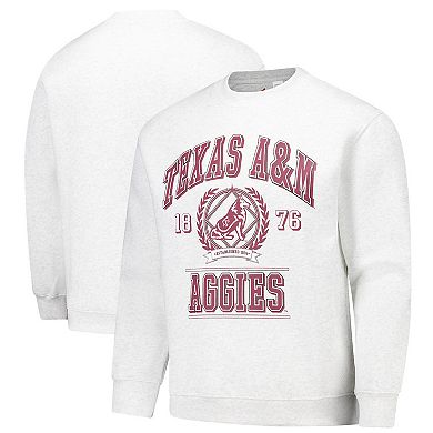 Unisex Established & Co. Ash Texas A&M Aggies Vintage Crest Pullover Sweatshirt