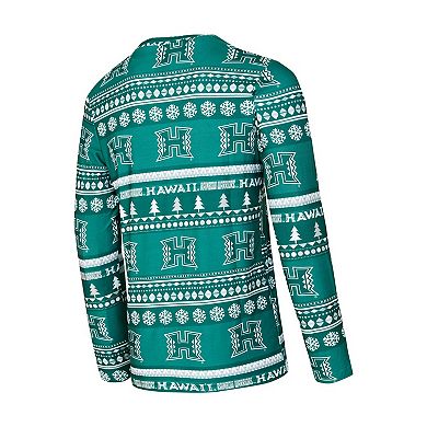 Men's Concepts Sport Green Hawaii Rainbow Warriors Swivel Long Sleeve T-Shirt & Pants Sleep Set