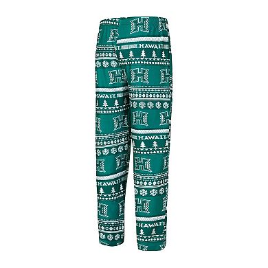 Men's Concepts Sport Green Hawaii Rainbow Warriors Swivel Long Sleeve T-Shirt & Pants Sleep Set