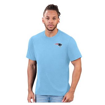 Men's Margaritaville Light Blue New England Patriots Flip Flop T-Shirt