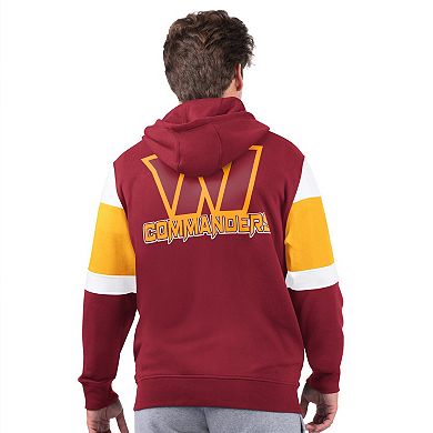 Men's Starter Burgundy Washington Commanders Extreme Full-Zip Hoodie