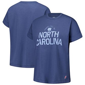Women's League Collegiate Wear Navy North Carolina Tar Heels Slub Rolled Cuff T-Shirt
