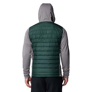 Men's Columbia Green/Gray Michigan State Spartans Out-Shield Hybrid Full-Zip Hoodie Jacket