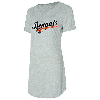 Women's Concepts Sport Gray Cincinnati Bengals Petition Knit Nightshirt