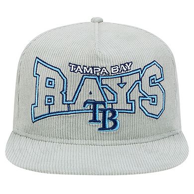 Men's New Era Gray Tampa Bay Rays Corduroy Golfer Snapback Hat