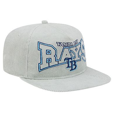 Men's New Era Gray Tampa Bay Rays Corduroy Golfer Snapback Hat