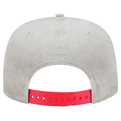 Men's New Era Gray Texas Rangers Corduroy Golfer Snapback Hat