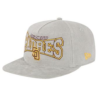 Men's New Era Gray San Diego Padres Corduroy Golfer Snapback Hat