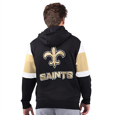 Men's Starter Black New Orleans Saints Extreme Full-Zip Hoodie