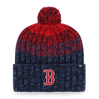 Men's '47 Navy Boston Red Sox Cascade Cuffed Knit Hat with Pom