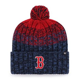 Men's '47 Navy Boston Red Sox Cascade Cuffed Knit Hat with Pom