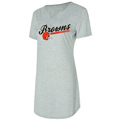 Women's Concepts Sport Gray Cleveland Browns Petition Knit Nightshirt