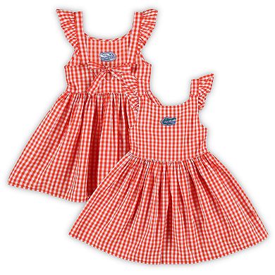 Girls Toddler Garb Orange Florida Gators Constance Gingham Dress