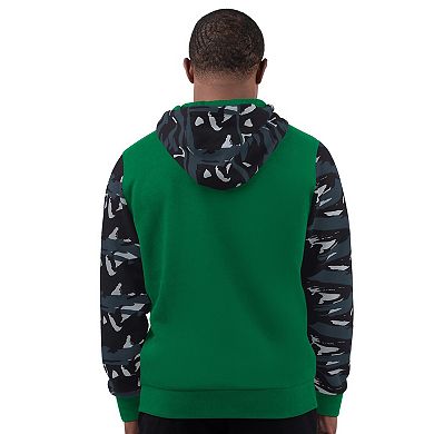 Men's Starter Kelly Green Philadelphia Eagles Thursday Night Gridiron Vintage Logo Full-Zip Hoodie