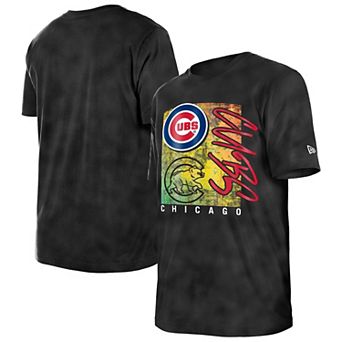 Women's New Era Black Chicago Cubs Sport Classics Enzyme Wash Oversized T-Shirt