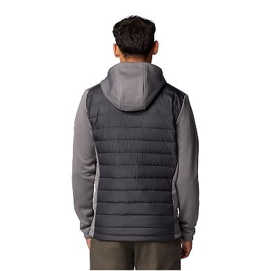 Men's Columbia Charcoal/Gray LSU Tigers Out-Shield Hybrid Full-Zip Hoodie Jacket