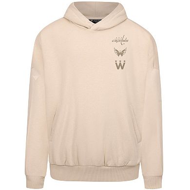 Men's Levelwear Cream Washington Capitals Contact Stamp Pullover Hoodie