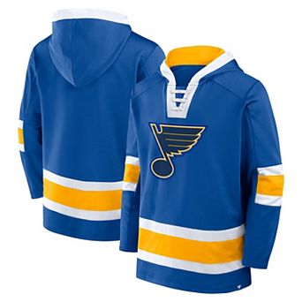 Men's Fanatics Blue St. Louis Blues Inside Line Fleece Pullover Hoodie