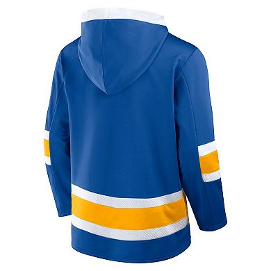 Men's Fanatics Blue St. Louis Blues Inside Line Fleece Pullover Hoodie