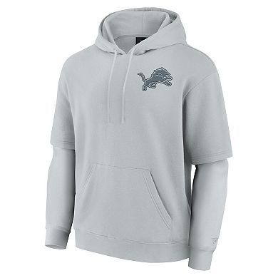 Unisex Fanatics Gray Detroit Lions Sleek Elements Pullover Hoodie