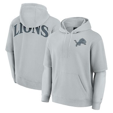 Unisex Fanatics Gray Detroit Lions Sleek Elements Pullover Hoodie