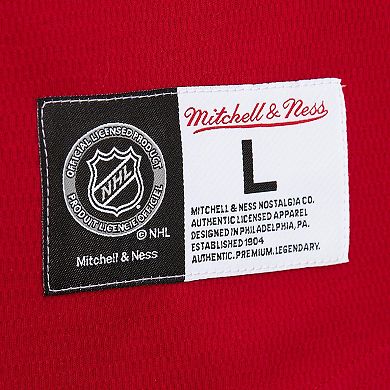 Men's Mitchell & Ness Red Chicago Blackhawks Thermal Henley Long Sleeve T-Shirt