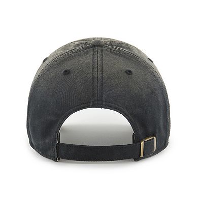 Men's '47 Black Miami Dolphins Dusted Relaxed Clean Up Adjustable Hat