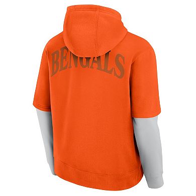 Unisex Fanatics Orange Cincinnati Bengals Sleek Elements Pullover Hoodie