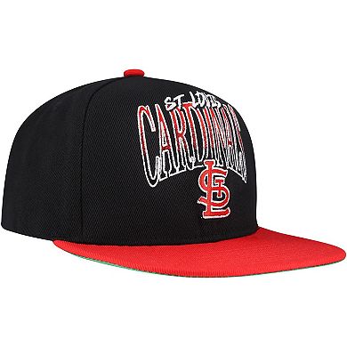 Men's Mitchell & Ness Black St. Louis Cardinals Rise Up Snapback Hat