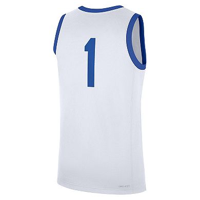 Men's Nike #1 White Kentucky Wildcats Home Replica Jersey