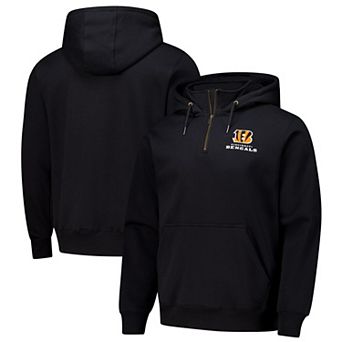 Unisex Dunbrooke Black Cincinnati Bengals Defender Quarter-Zip Hoodie