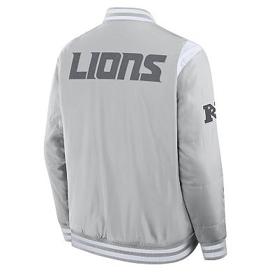 Unisex Fanatics Gray Detroit Lions Elements Elite Full-Snap Jacket