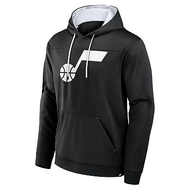 Men's Fanatics Black Utah Jazz Reserve Defender Pullover Hoodie