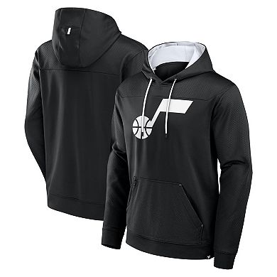 Men's Fanatics Black Utah Jazz Reserve Defender Pullover Hoodie