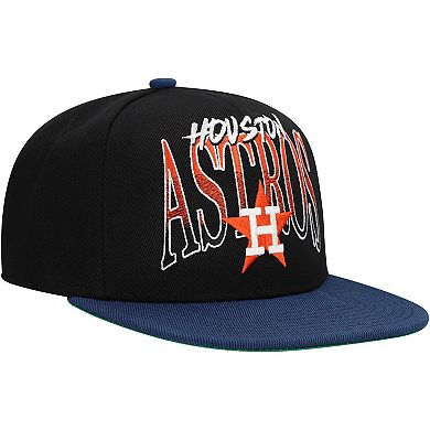 Men's Mitchell & Ness Black Houston Astros Rise Up Snapback Hat