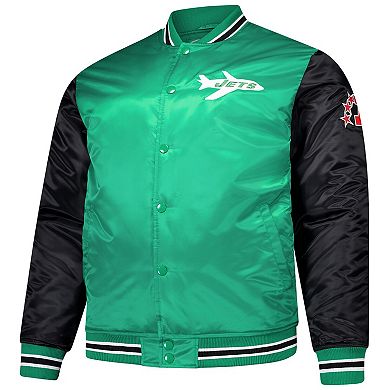 Men's Mitchell & Ness Kelly Green New York Jets Team Satin Jacket