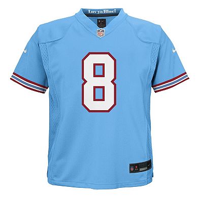 Toddler Nike Will Levis Light Blue Tennessee Titans Alternate Oilers Throwback Game Jersey