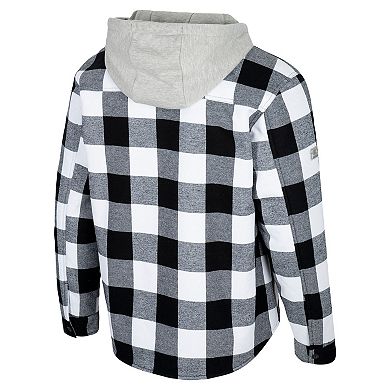 Men's Colosseum Black/White Maryland Terrapins Buffalo Plaid Full-Zip Jacket