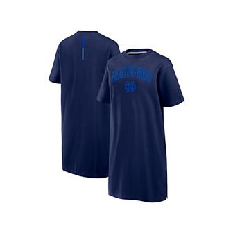 Women's Fanatics Navy Notre Dame Fighting Irish Elements Go Tri-Blend T-Shirt Dress