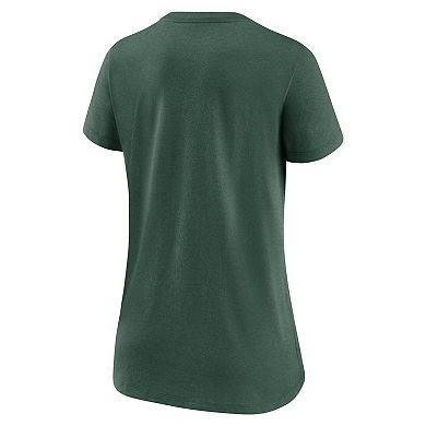 Women's Nike Green Green Bay Packers 2022 Training Camp Tri-Blend V-Neck T-Shirt