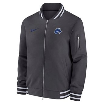 Men's Nike Anthracite Boise State Broncos Full-Zip Bomber Jacket