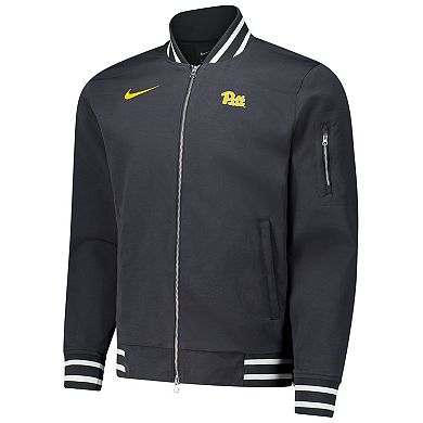 Men's Nike Anthracite Pitt Panthers Full-Zip Bomber Jacket
