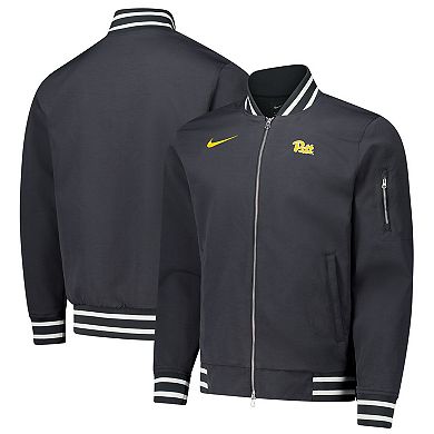 Men's Nike Anthracite Pitt Panthers Full-Zip Bomber Jacket