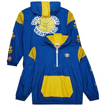 Unisex Mitchell & Ness Royal Golden State Warriors Hardwood Classics Team OG 3.0 Anorak Half-Zip Windbreaker Jacket