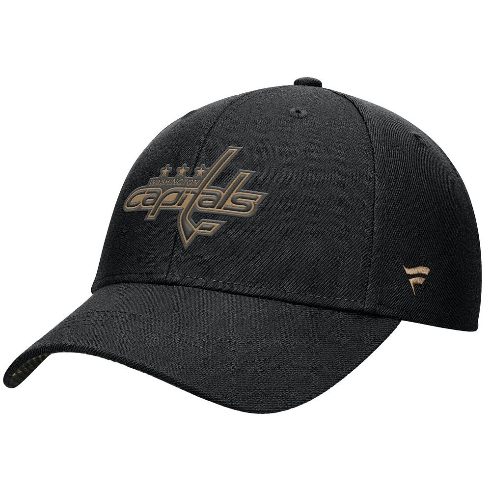 Men s Fanatics Black Washington Capitals Authentic Pro Military Appreciation Adjustable Hat