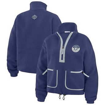 Women's WEAR by Erin Andrews Blue Toronto Maple Leafs Polar Fleece Half-Zip Jacket