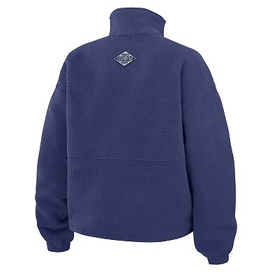Women's WEAR by Erin Andrews Blue Toronto Maple Leafs Polar Fleece Half-Zip Jacket
